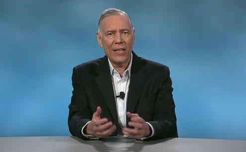 図1 Applied Materials社CEOのGary Dickenson(hu━) 出Z:Applied Materials Investor Meetingでのスクリーンショット