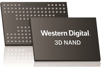 図1 Western Digitalが開発した4ビット/セル(sh┫)式の3D-NANDフラッシュ